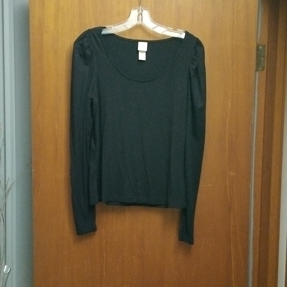 H&M Black Long Sleeve Top Size Medium